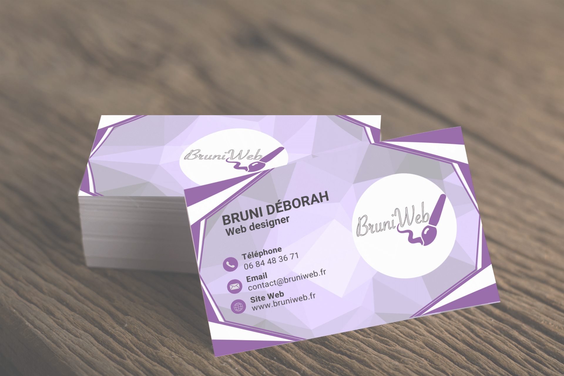création graphique par BruniWeb conceptrice de site web en Lorraine, carte de visite 