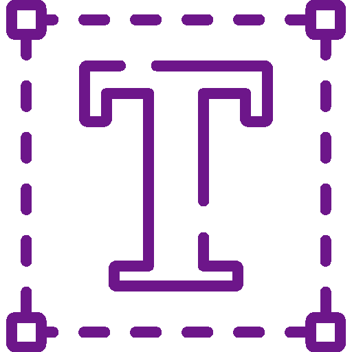 image entourant un T pour illustrer le choix de la typo 